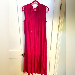 Chicos flowy maxi hot pink dress. Size 2 (equivalent of size 10-12)